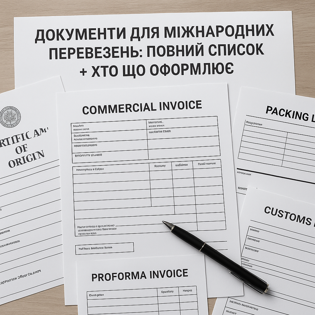 Документи для міжнародних перевезень Документи для міжнародних перевезень