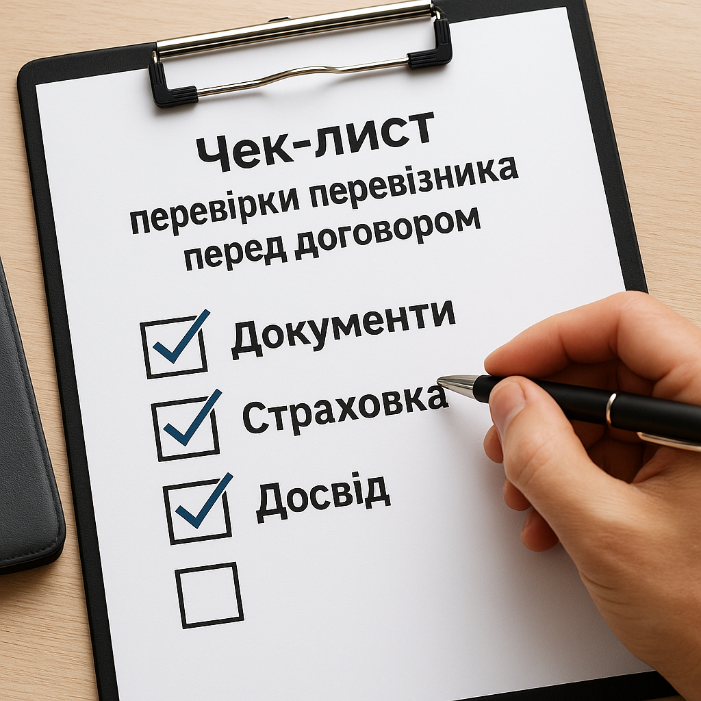 Чек-лист проверки перевозчика Чек-лист проверки перевозчика