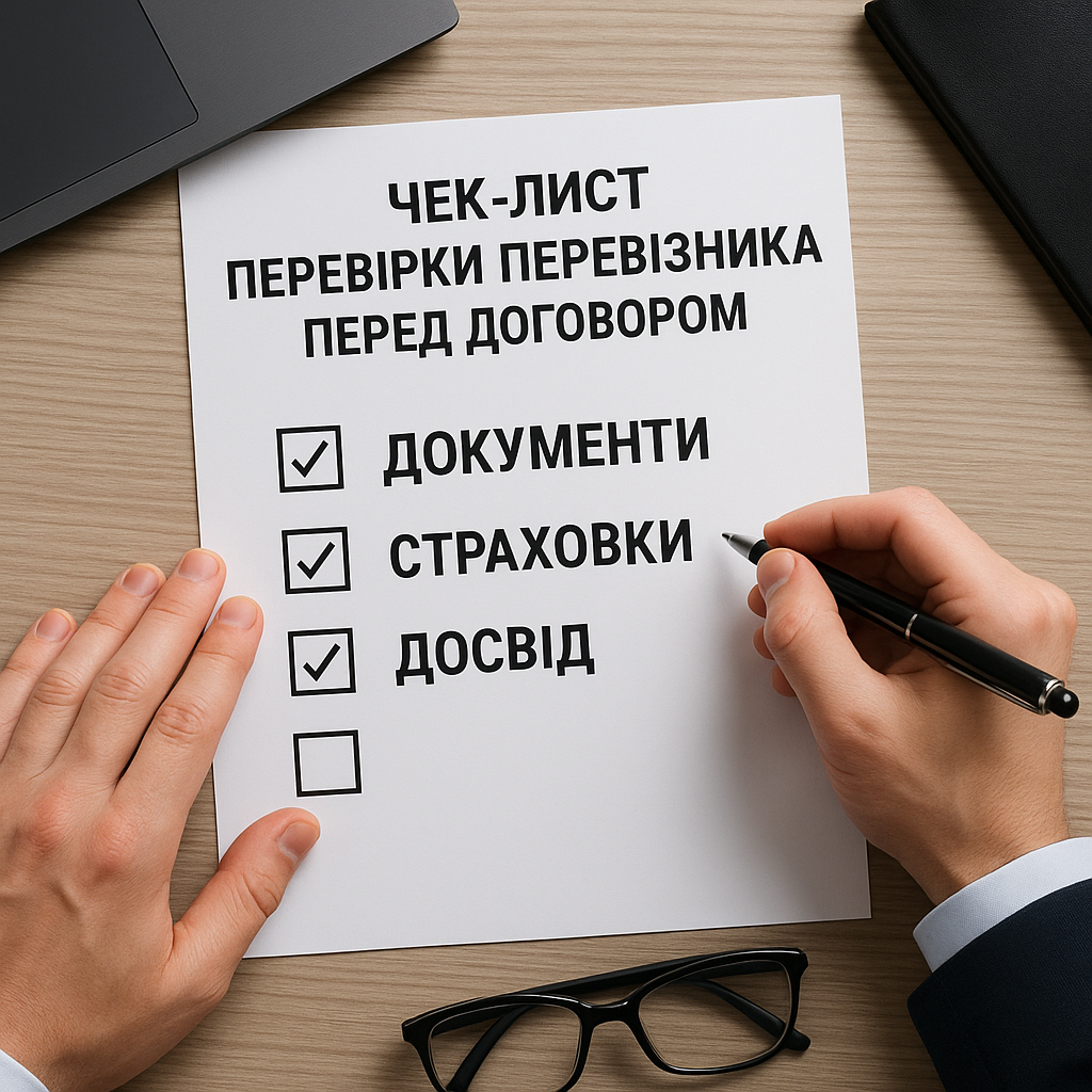 Чек-лист перевірки перевізника Чек-лист перевірки перевізника